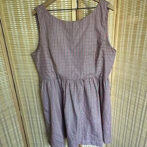 Striped Sleeveless Midi Dress